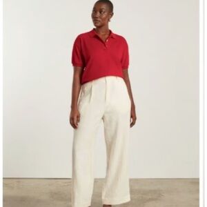 52. Everlane Polo Top Red Organic Cotton